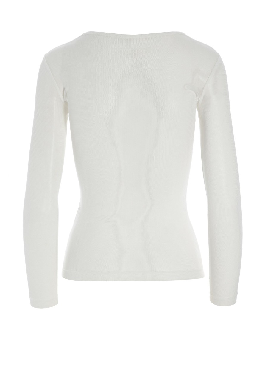 Kvinde BITTE KAI RAND T-Shirts & Toppe | Kraka Silk Mesh T-Shirt Silk White