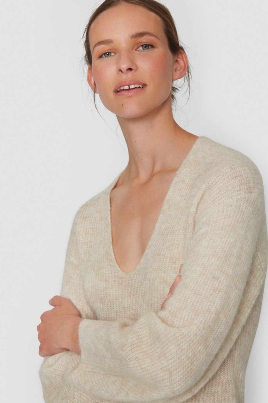 Kvinde BITTE KAI RAND Strik | Dandelion Knit Bluse Med V-Hals